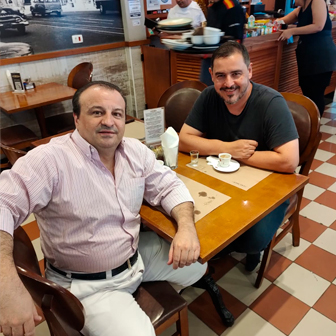 Frank Rogério em almoço especial com o diretor de criação da VML do Brasil